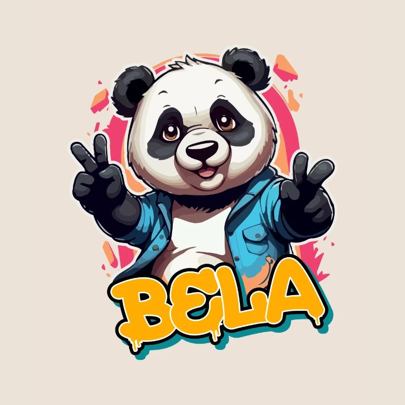 BELA - Handsome boy name with cool panda