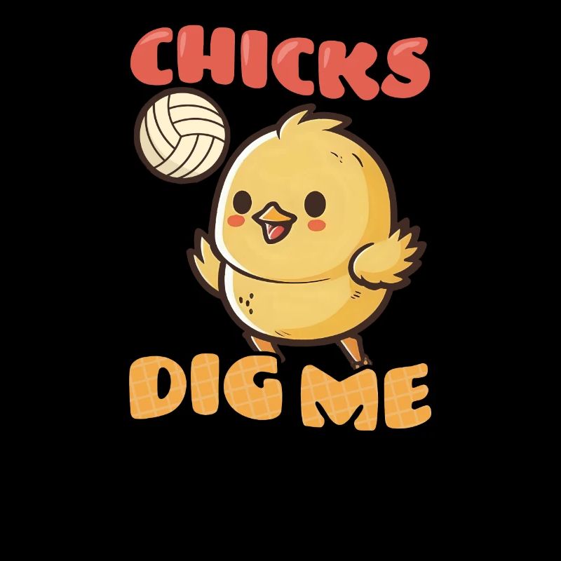 Volleyball Easter Chicks Dig Me