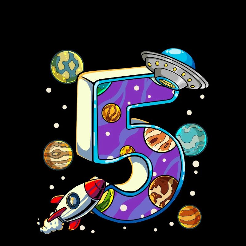 5 Birthday Space Space Astronaut 5 Years