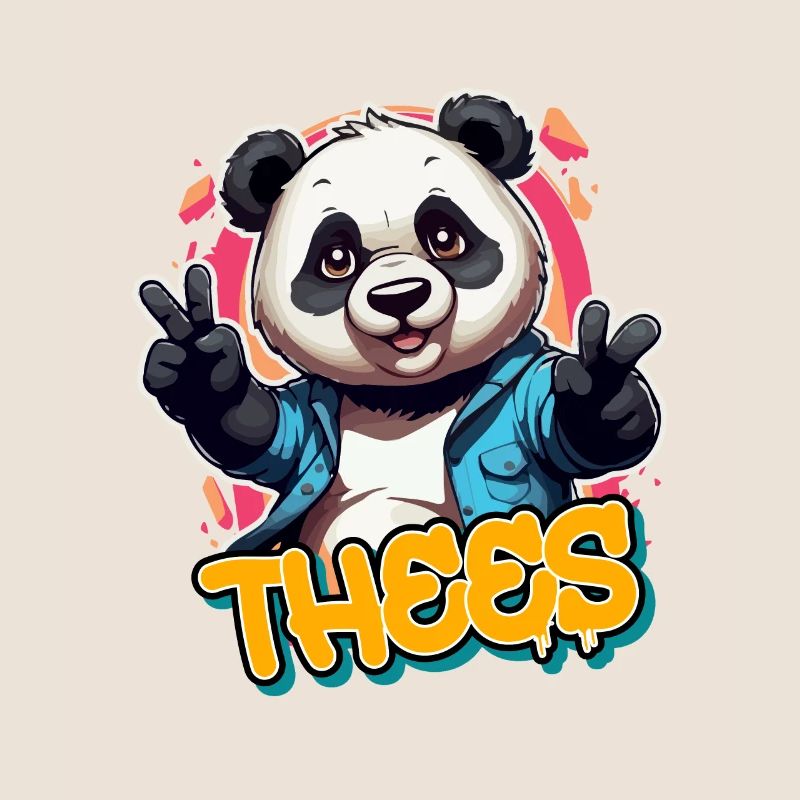 THEES - Beau nom de garçon avec Panda Cool