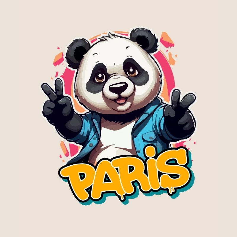 PARIS - Schöner Jungen Name mit coolem Panda