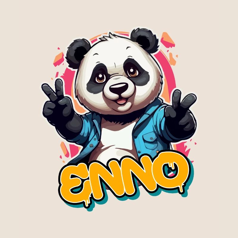 ENNO - Handsome boy name with cool panda
