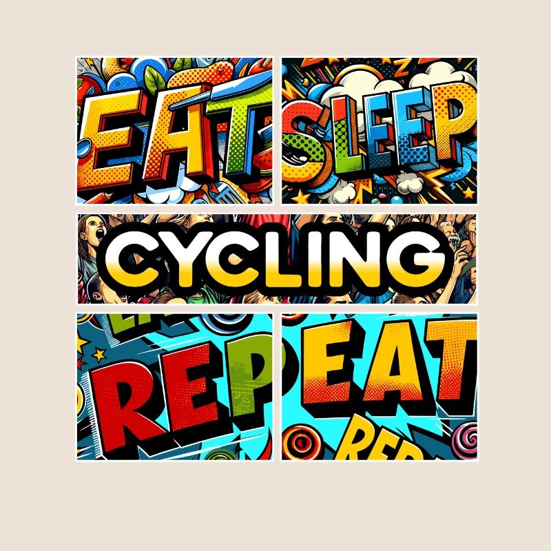Manger dormir Répétition du cyclisme