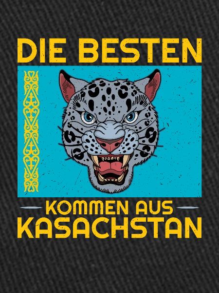 Kasachstan Herkunft Flagge Schneeleopard