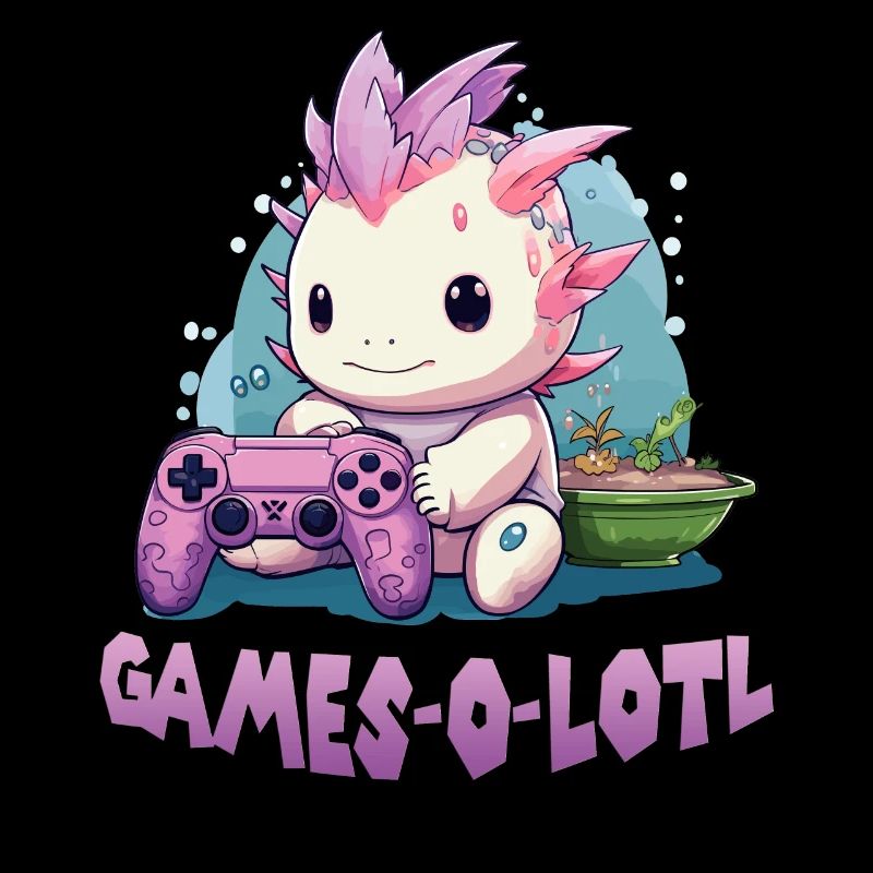 Axolotl T Kawaii Axolotl Gaming amphibians Axolotl