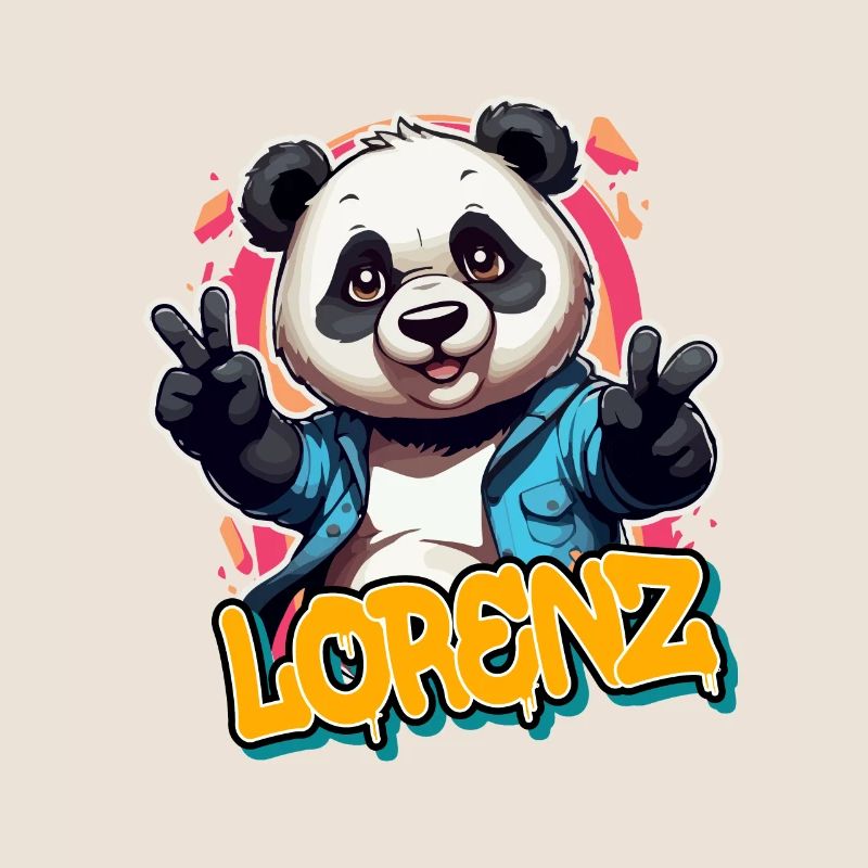 LORENZ - Beau prénom de garçon avec un panda cool