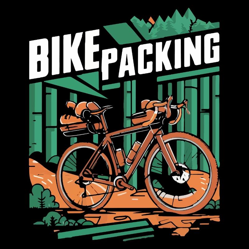 Scène d’aventure de bikepacking