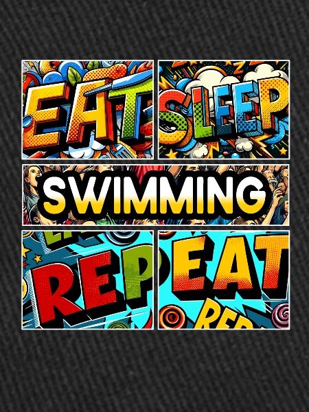 Manger, dormir, Natation, répéter