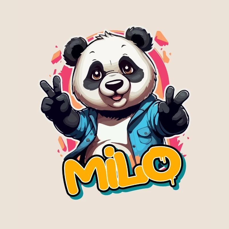 MILO - Handsome Boy Name with Cool Panda