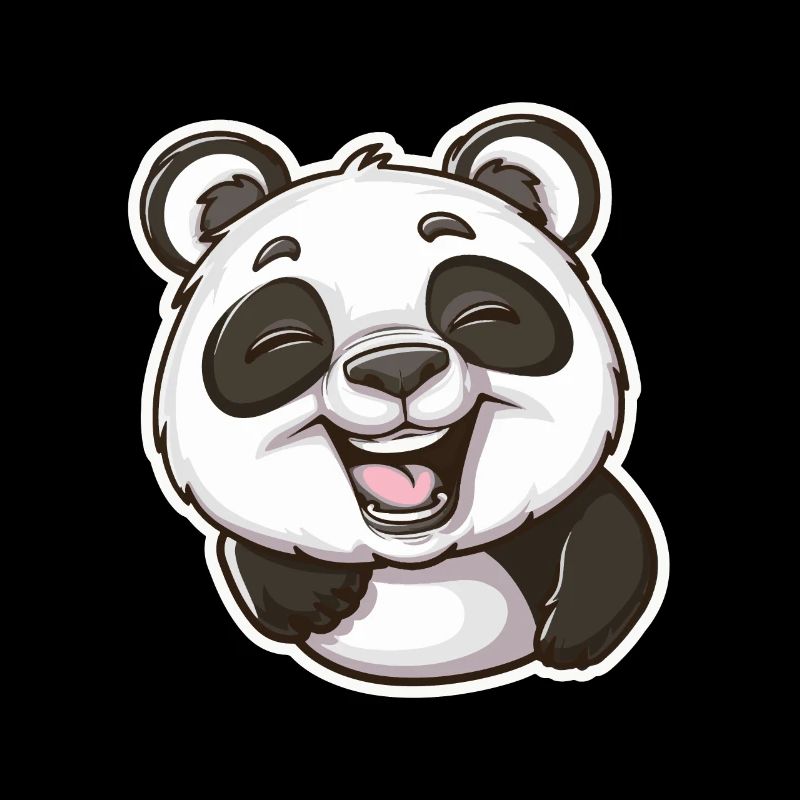 Exubérant Panda Buddy Sticker