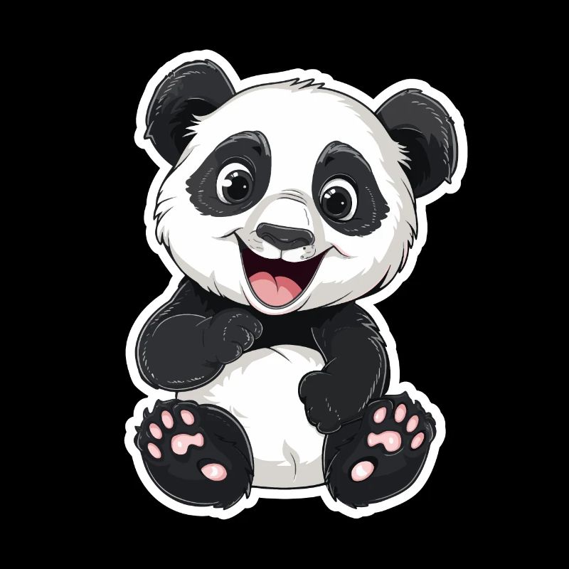 Exubérant Panda Buddy Sticker