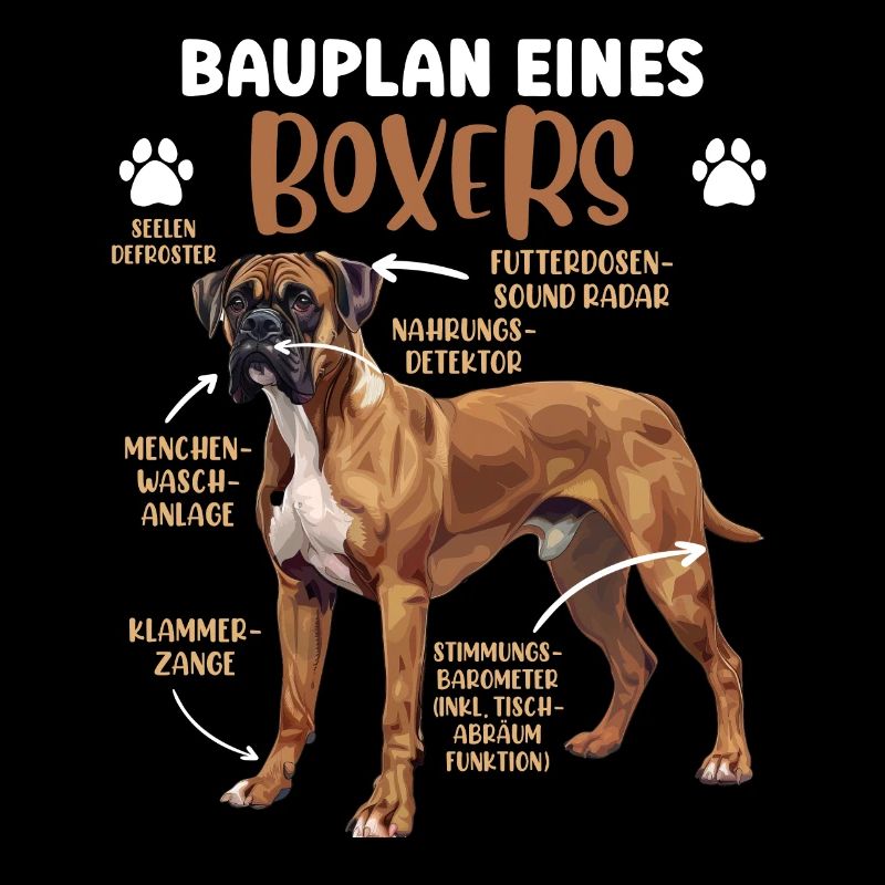 Deutscher Boxer BAUPLAN EINES BOXERS Lustiges
