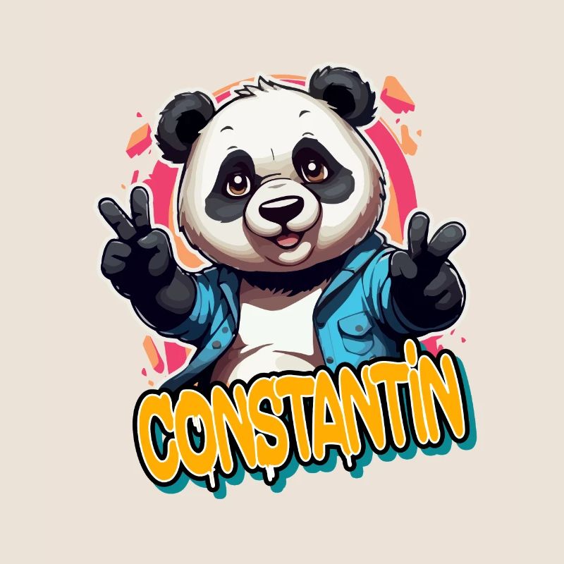 CONSTANTIN - Beau nom de garçon avec Cool Panda