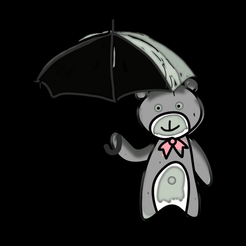 Teddybär mit Regenschirm