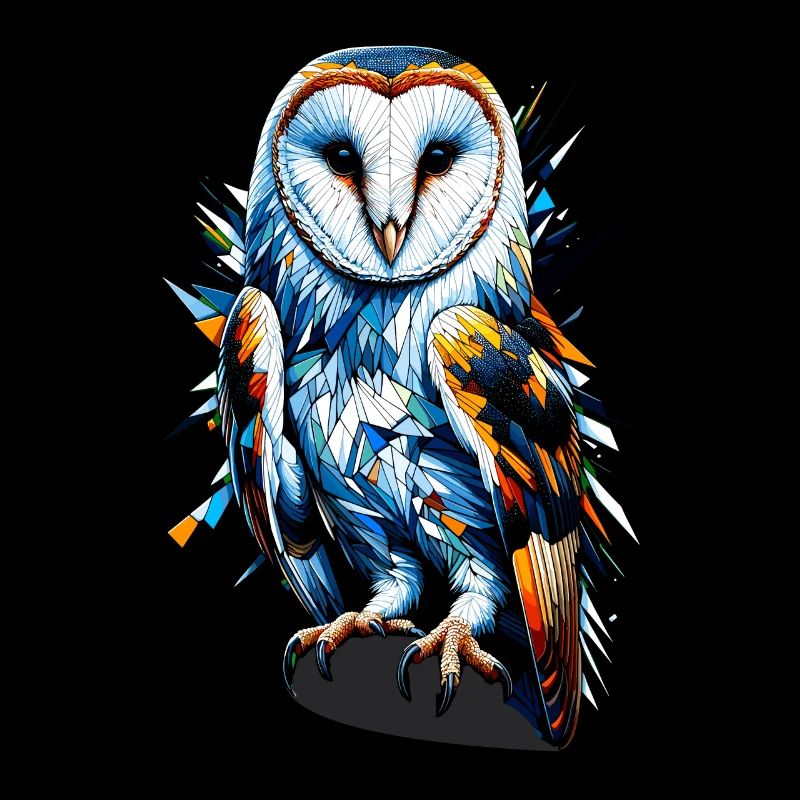 Polygon Art Schleiereule Eulen