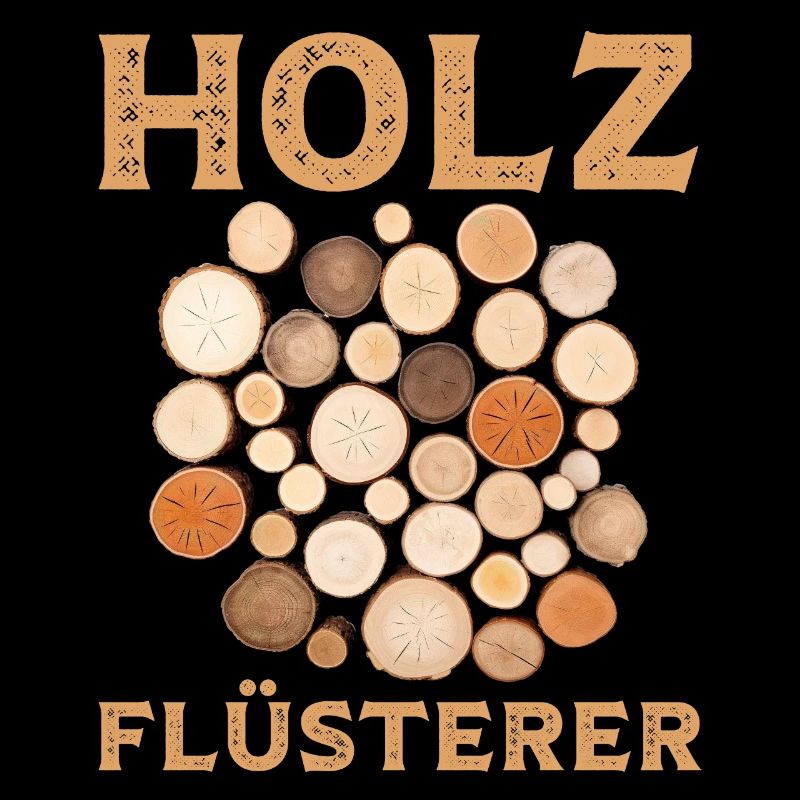 Ich bin ein Holzflüsterer mit Baumstämmen Holz