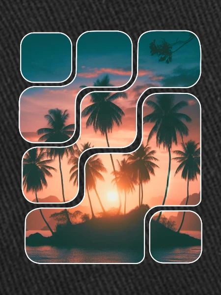 Coconut palm island summer