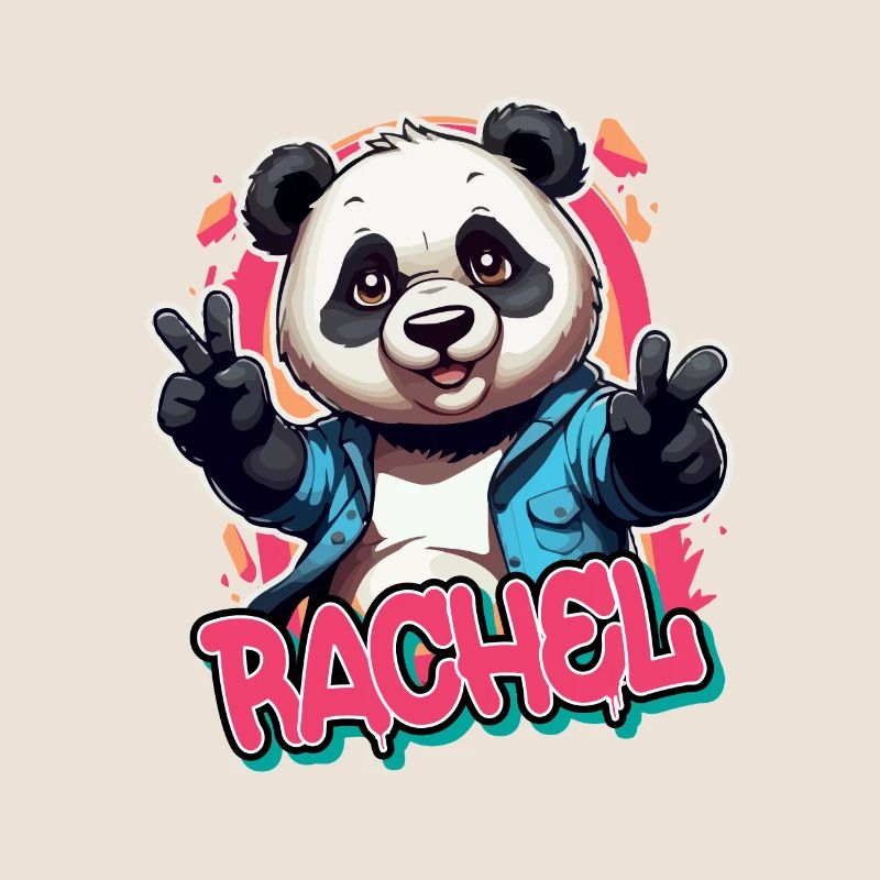 RACHEL - Schöner Mädchen Name mit coolem Panda
