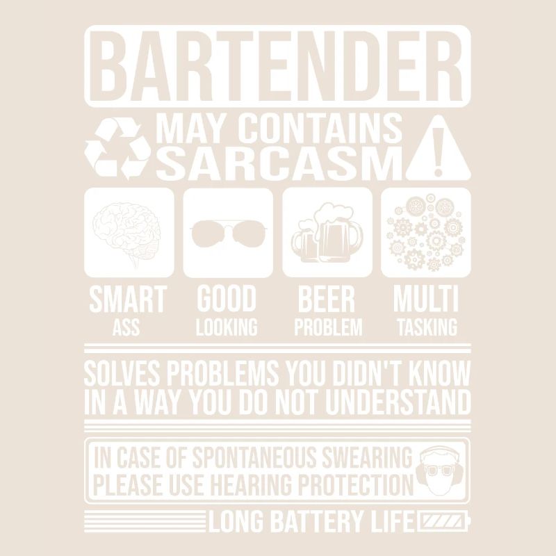 Barkeeper Sarkasmus lustig Geschenk Barkeeper