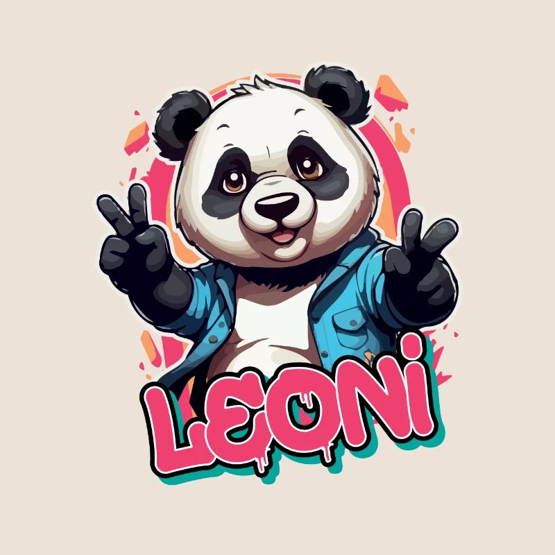 LEONI - Schöner Mädchen Name mit coolem Panda