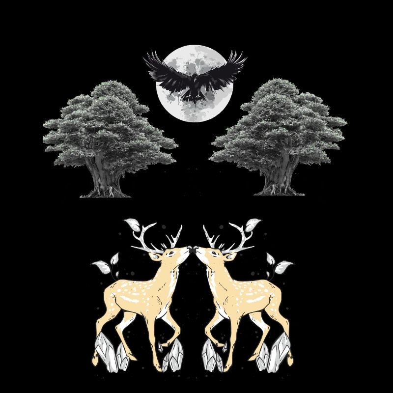 night, sky, nature, eagle, wilderness, wildlife, roebuck
