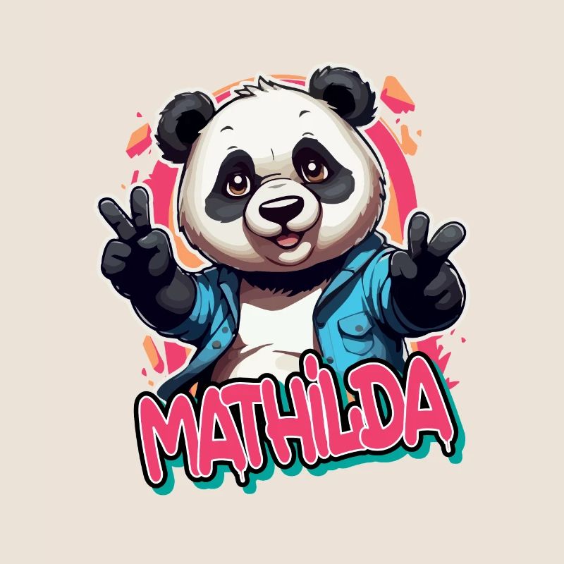 MATHILDA - Schöner Mädchen Name mit coolem Panda