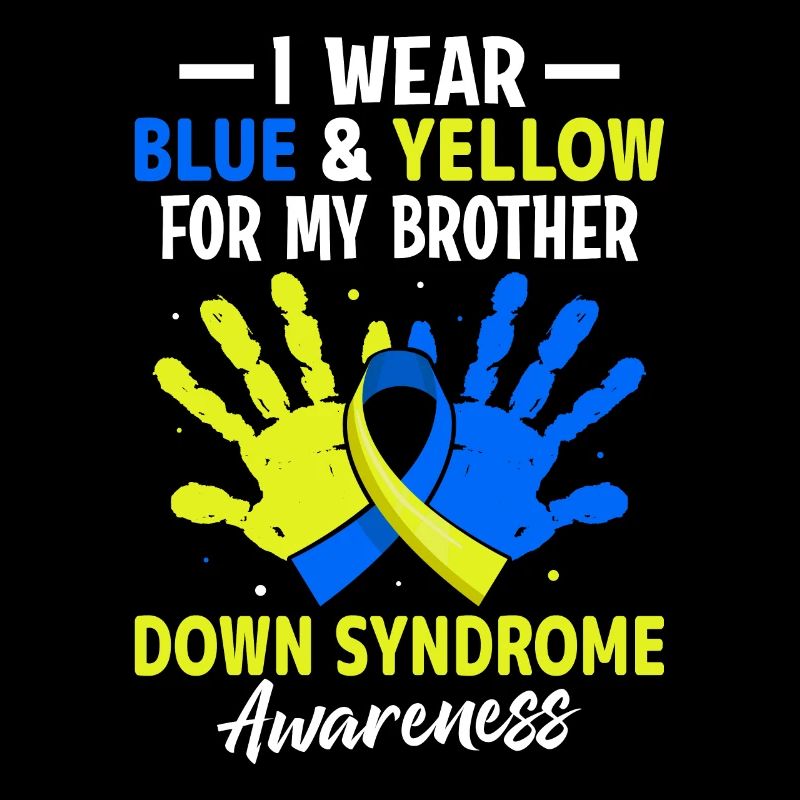 Syndrome de Down Frère Chromosome T21 Bleu et
