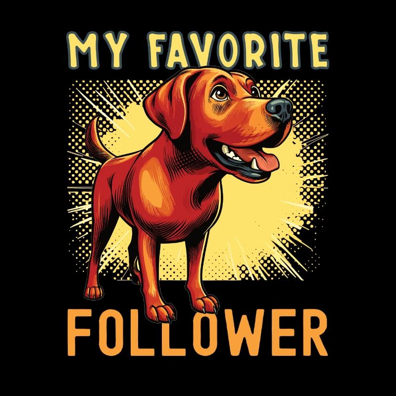 foxred Labrador mon adepte préféré, design rétro