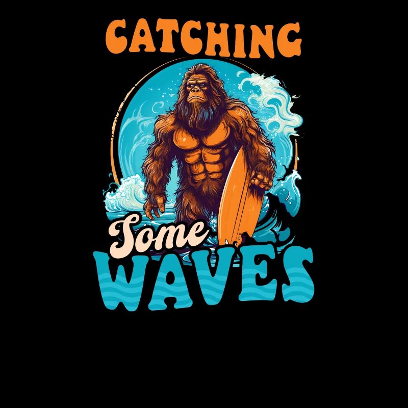 Surfeur attrapant des vagues monstre