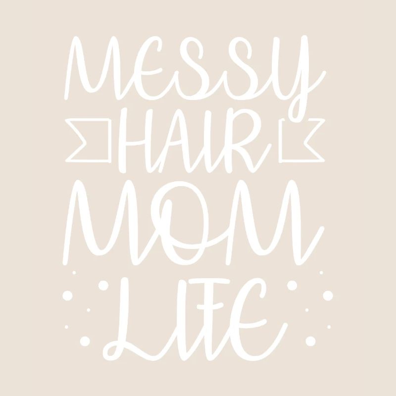 Mama Mutter Unordentliches Brötchen Mutterleben