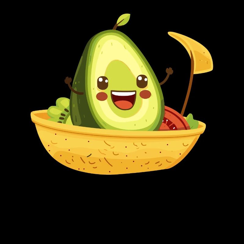 Lustige Avocado Im Taco Boot