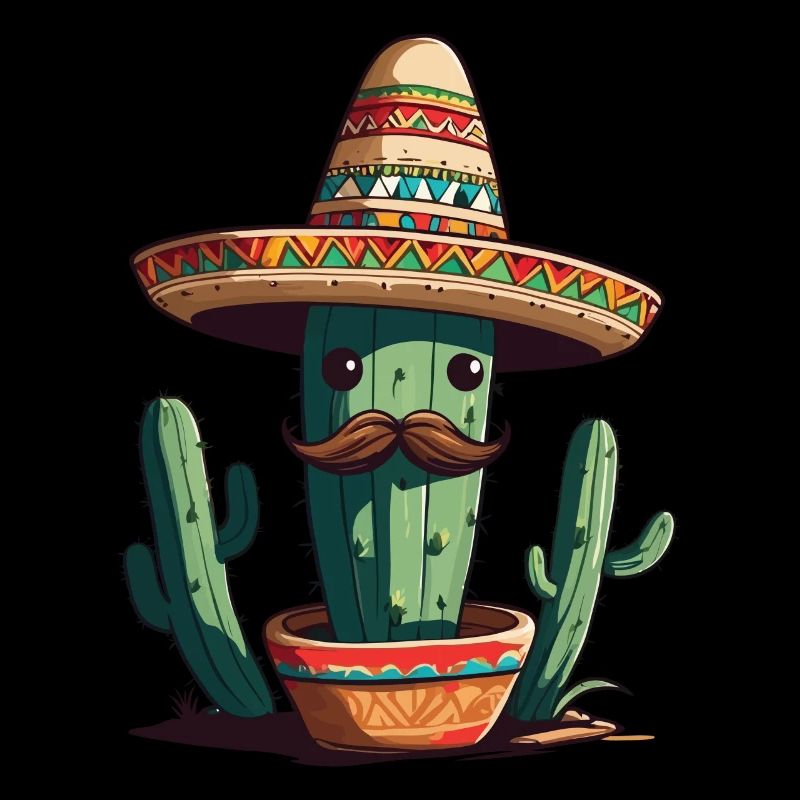 Cactus Fiesta Vacances Mexicaines Drôle