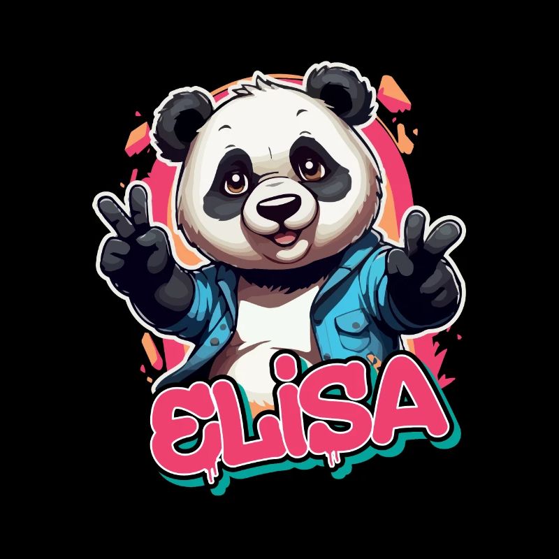 ELISA - Beau nom de fille avec Cool Panda