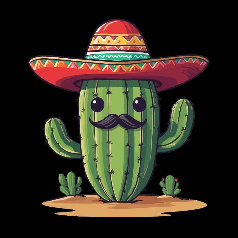 Cactus Fiesta Vacances Mexicaines Drôle