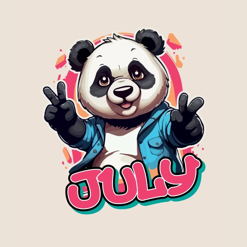 JULY - Schöner Mädchen Name mit coolem Panda