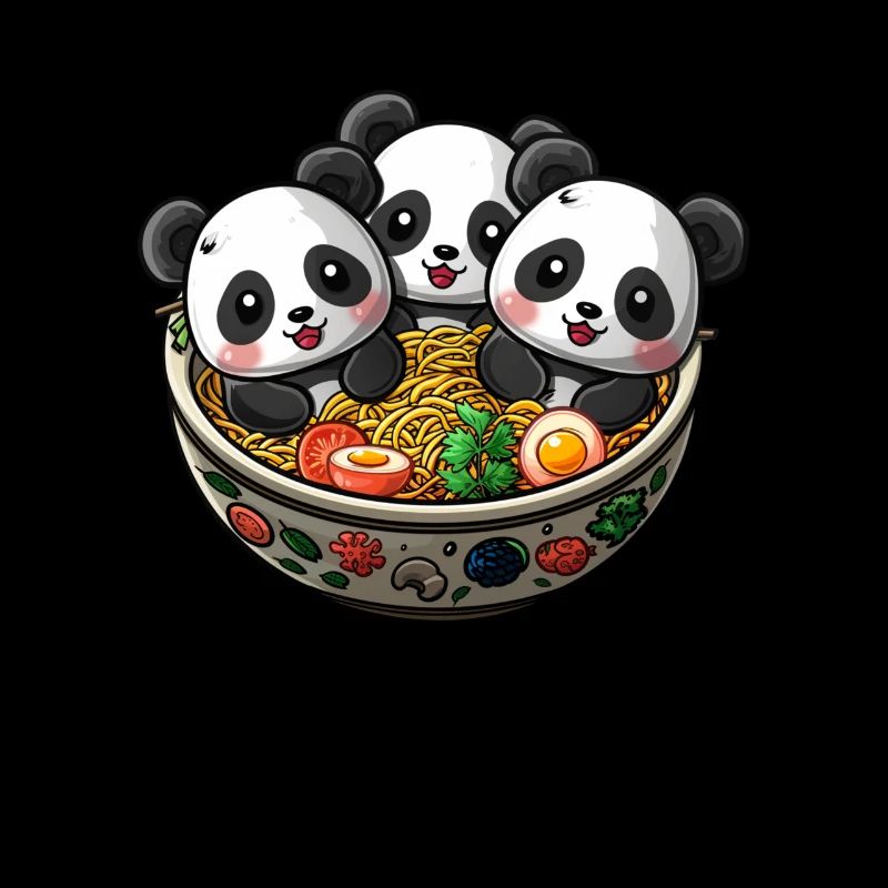Panda Bear Ramen Panda Géant Japonais