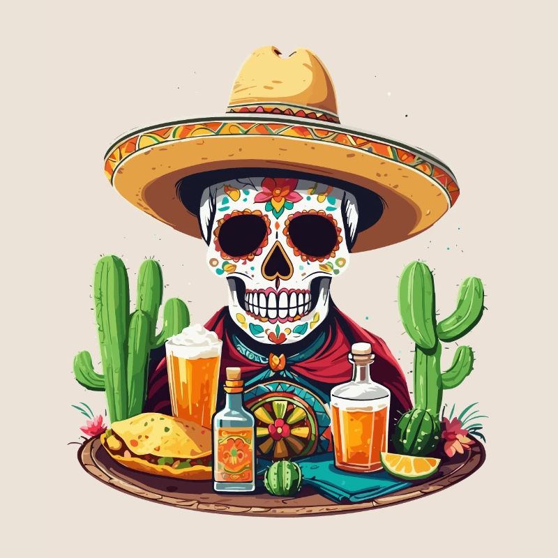 Tequila Skull Cinco De Mayo Mexique Célébration