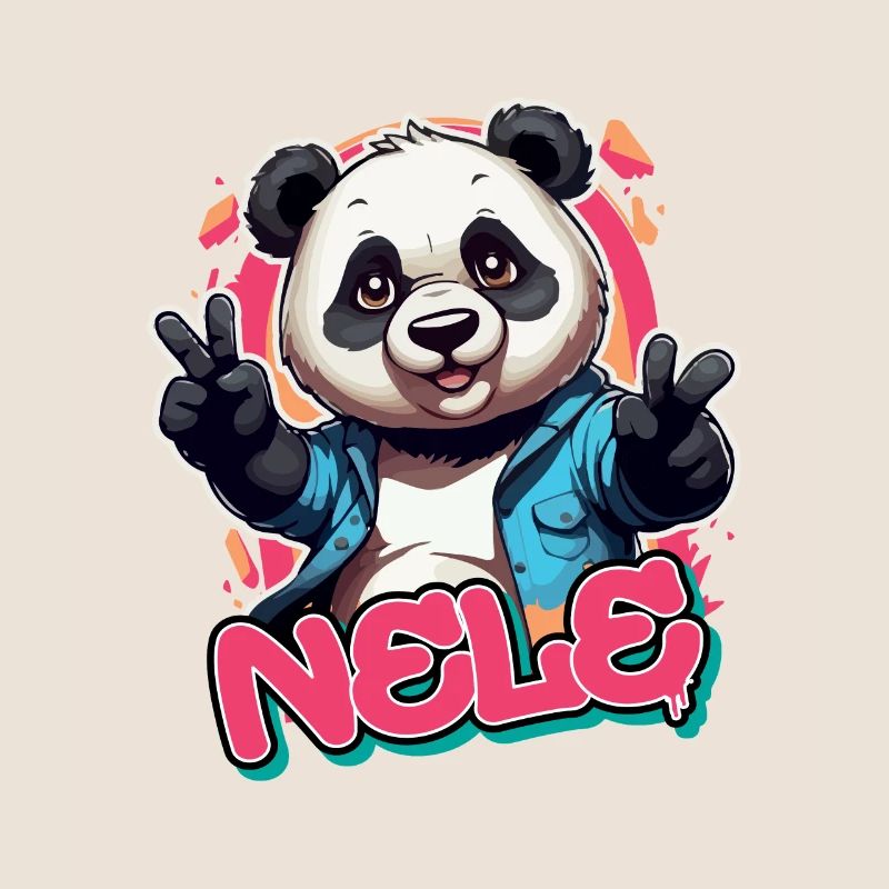 NELE - Schöner Mädchen Name mit coolem Panda