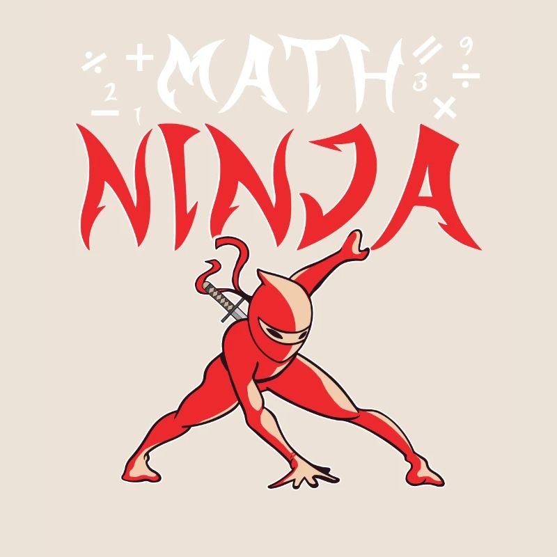 Funny Math Ninja Mathematics Geek Numbers