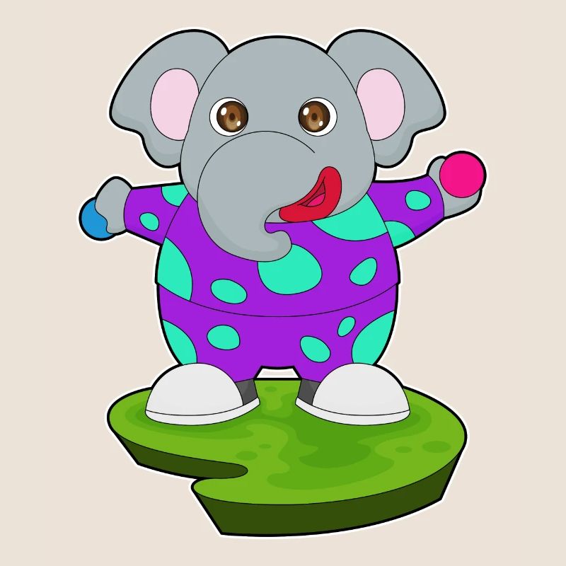 Clown éléphant