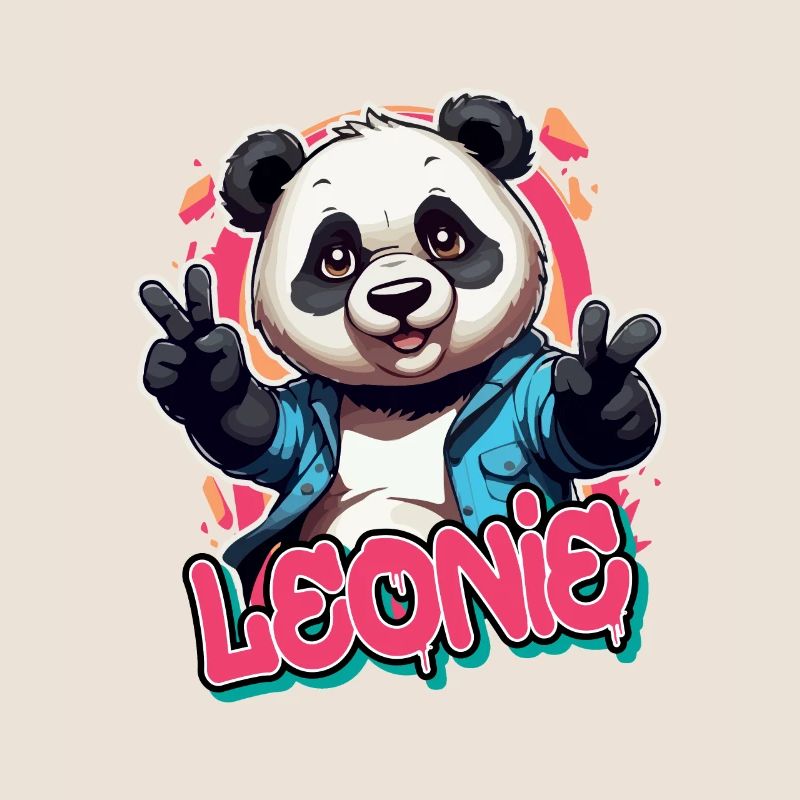 LEONIE - Schöner Mädchen Name mit coolem Panda