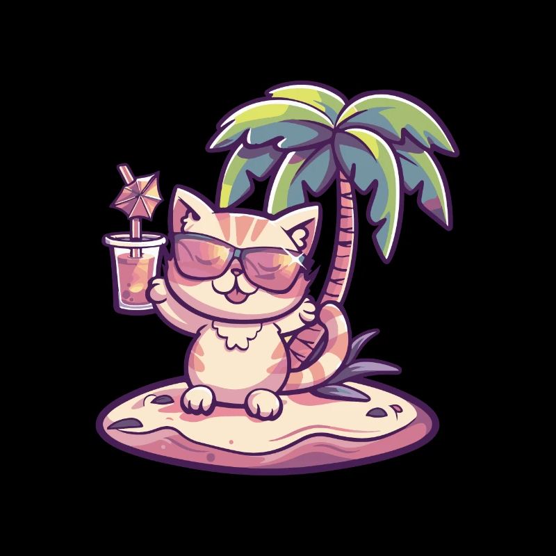 Vacances d’été à la plage pour chats