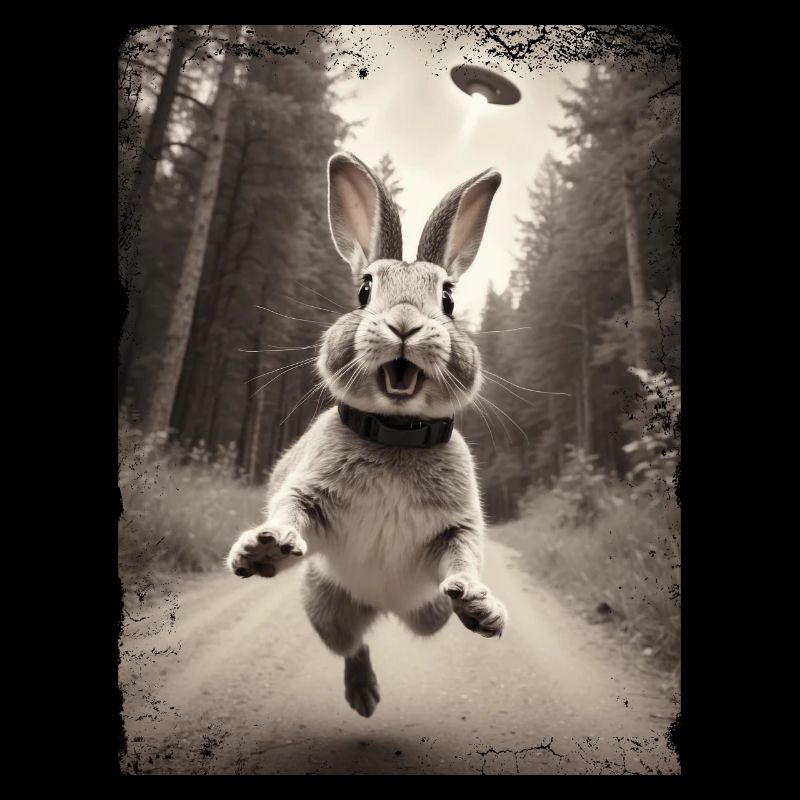 Funny Bunny Selfie Alien Spaceship
