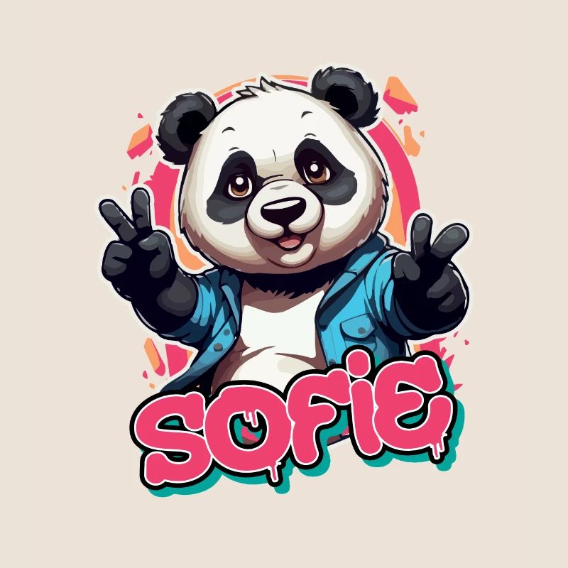 SOFIE - Schöner Mädchen Name mit coolem Panda