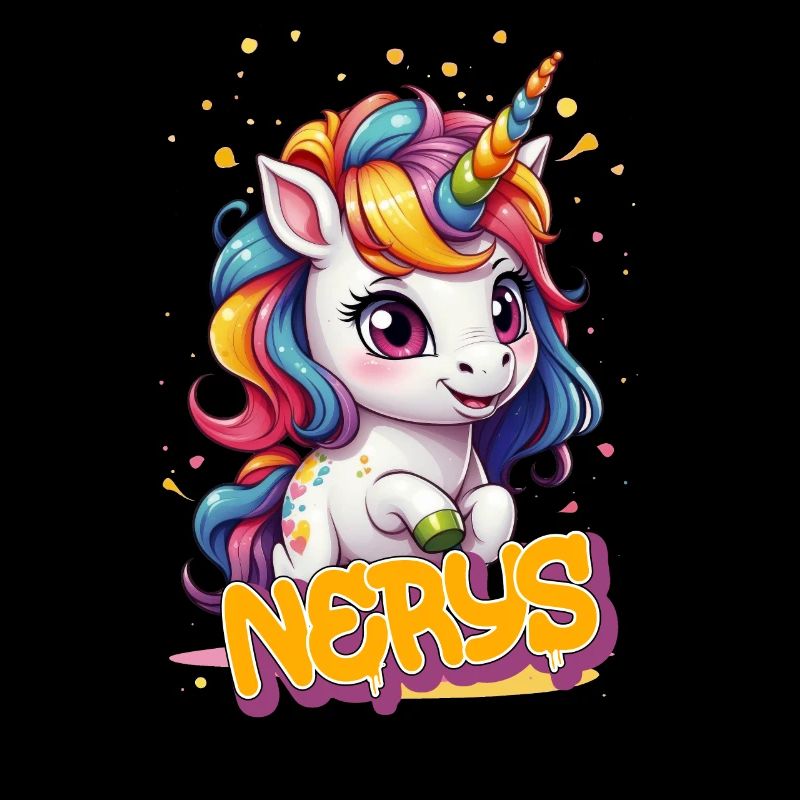 NERYS - Schöner Mädchen Name mit süßem Einhorn