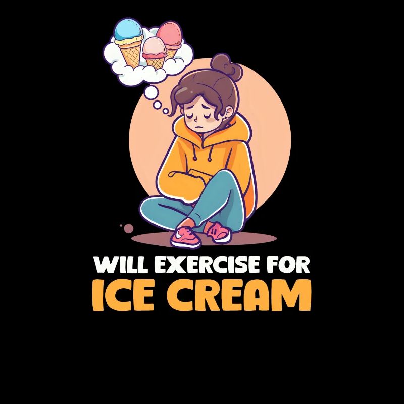 L’amateur de crème glacée fera de l’exercice pour la crème glacée