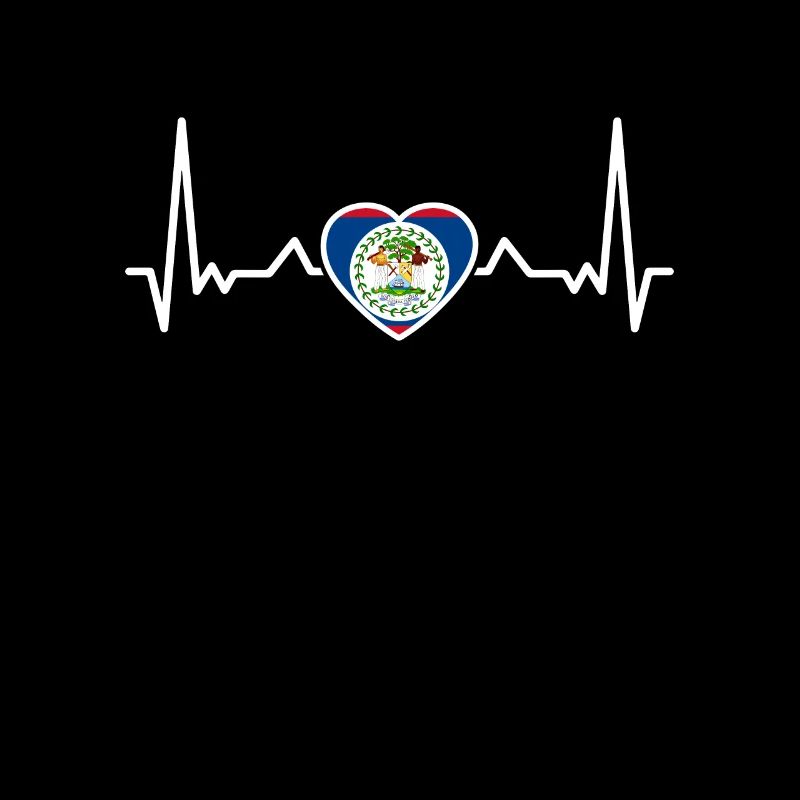 Belize Heartbeat Belizean Flag Belizean