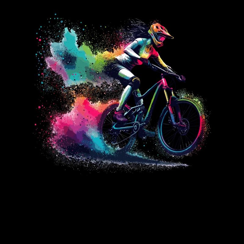 Bunte Radfahren Radfahrer Mountainbiker Radfahrer