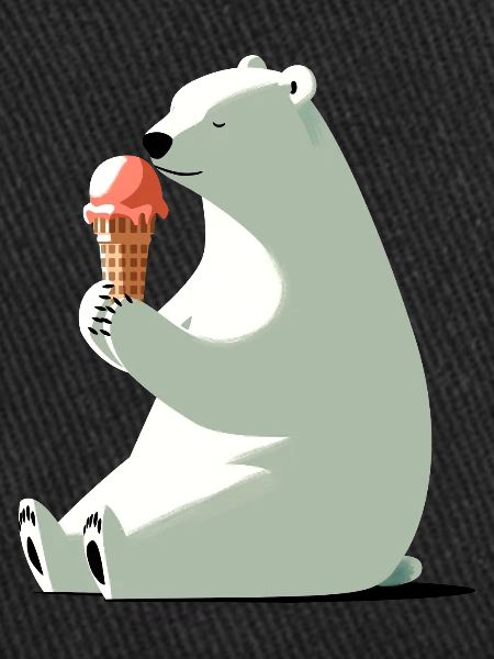 Eisbär mit Eis