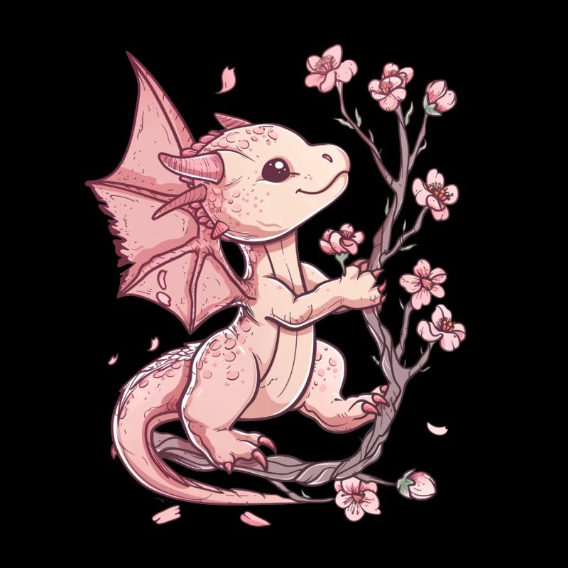 Dragon Fleurs De Cerisier Japonais Mignon
